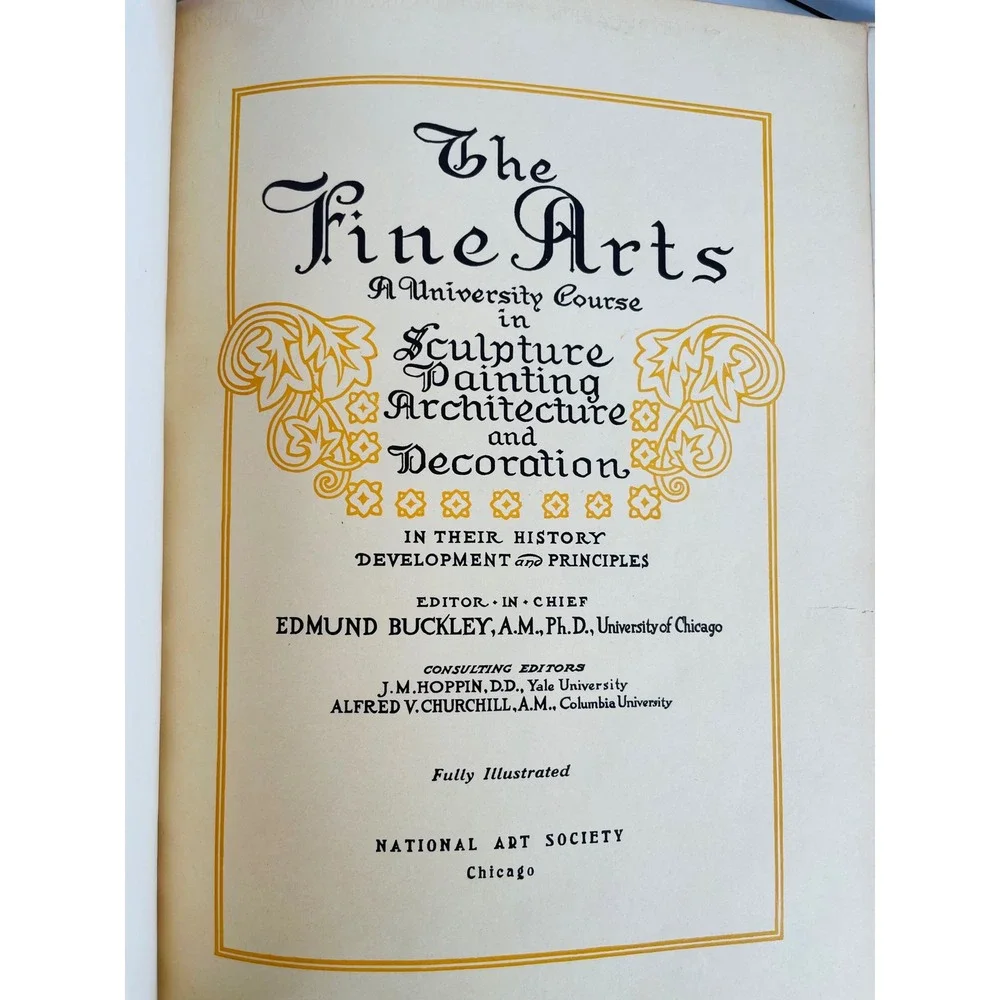 The Fine Arts De Luxe Edition 1907 National Art Society Antique Art History Book